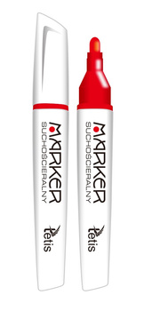 Paczka Marker suchościeralny czerwony 12 sztuk