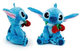 Disney maskotka pluszowa Stitch z różą 25cm Simba