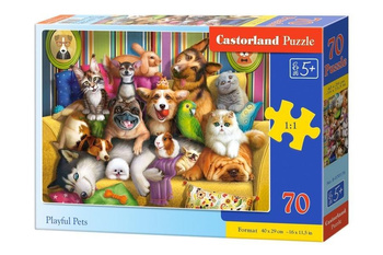 Puzzle 70 Playful Pets CASTOR Castorland