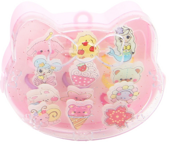 ZESTAW PIĘKNOŚCI PIERŚCIONKI W PUDEŁECZKU PREZENT DLA DZIEWCZYNKI 12 SZTUK