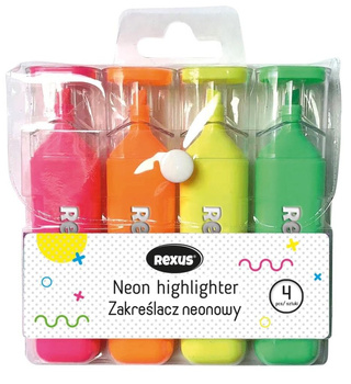 Zakreślacz neonowy 4 sztuki