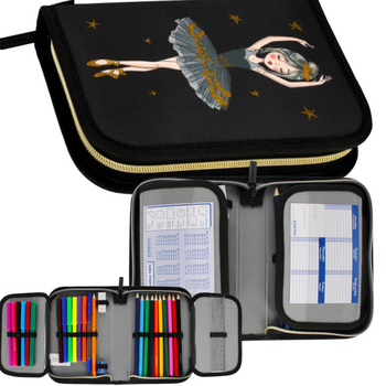 PIÓRNIK Z WYPOSAŻENIEM 1 ZAMEK 2KLAPOWY BALERINA