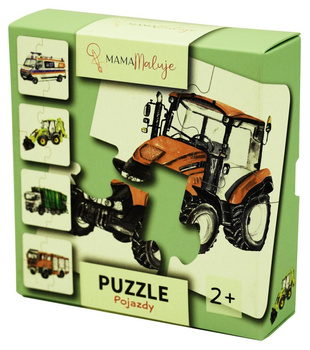 Puzzle 4 elementowe Pojazdy