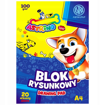 Blok rysunkowy ASTRAPAP A4 100g 20 ark "Astrino"