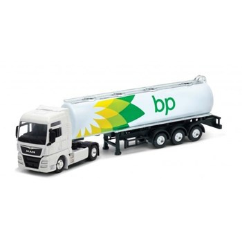 Model ciężarówki Welly 1:64 MAN TGX z cysterną na olej dla kolekcjonerów