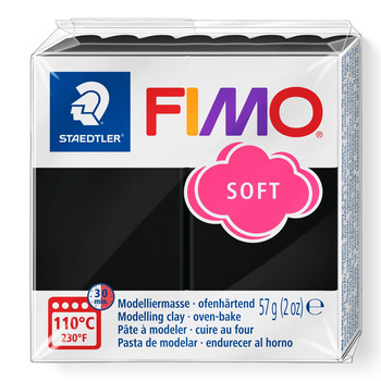 Kostka FIMO soft 57g czarny masa termoutwardzalna Staedtler