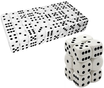 KOSTKI KOSTKA GRA W KOŚCI DO GIER KOMPLET ZESTAW UNIWERSALNY 100 SZT