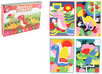 Mozaika wyklejanka edukacyjna zestaw kreatywny 3 wzory dla dzieci