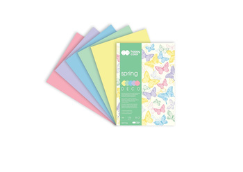 Blok Deco Spring A4, 170g, 20 ark, 5 kol., Happy Color