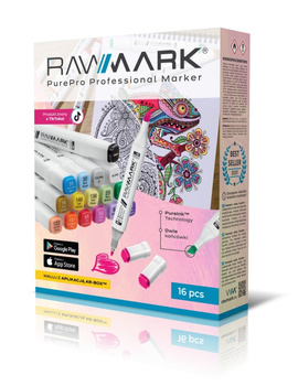 Promarkery alkoholowe Rawmark PurePro pastel 16 kolorów