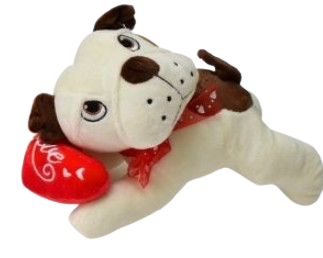 PLUSZOWY PIESEK Z SERCEM DUŻY PRZYTULANKA MIĘKKA DLA DZIECI