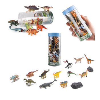 Dinozaury figurki zabawka edukacyjna w tubie 14 elementów dla dzieci