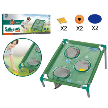 GRA ZRĘCZNOŚCIOWA RZUT WORECZKAMI DO CELU RZUTKI ZESTAW DLA DZIECI ZOŚKA