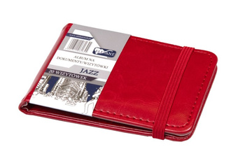 Album na 20 wizytówek Jazz czerwony