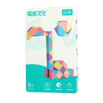 Układanka logiczna Magiczny Wąż pastelowy kolor 60 elementów edukacyjna