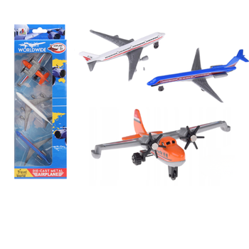 SAMOLOT METALOWY 3 SZTUKI