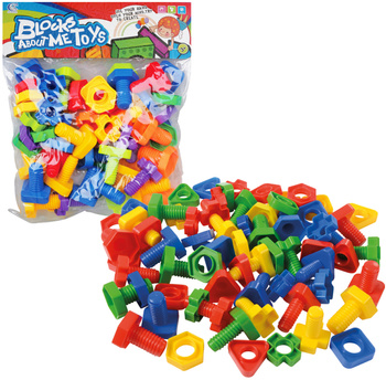 KLOCKI KONSTRUKCYJNE UKŁADANKA ŚRUBKI ZESTAW DO UKŁADANIA PREZENT