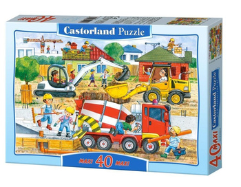 Puzzle 40 maxi - Na budowie CASTOR Castorland