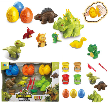 Masa plastyczna kreatywna dla dzieci z foremkami dinozaury edukacyjna