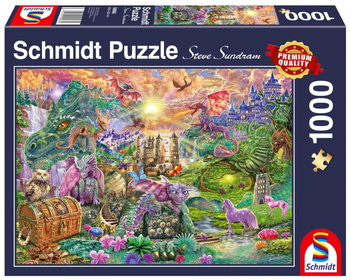 Puzzle 1000 PQ Zaczarowana kraina smoków 110003