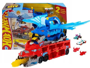 Hot Wheels City Transporter Podwójny smok 2w1 Mattel