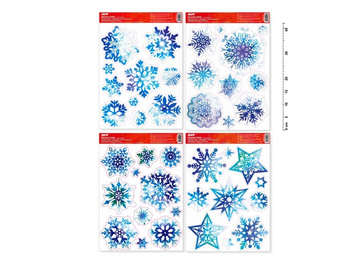 Naklejki bożonarodzeniowe brokat 30x42cm VA001