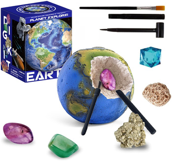 WYKOPALISKA SKAMIELINY KRYSZTAŁY ZESTAW ARCHEOLOGA EDUKACYJNY ZIEMIA