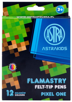 Flamastry okrągłe ASTRAKIDS Pixel One - 12 kolorów