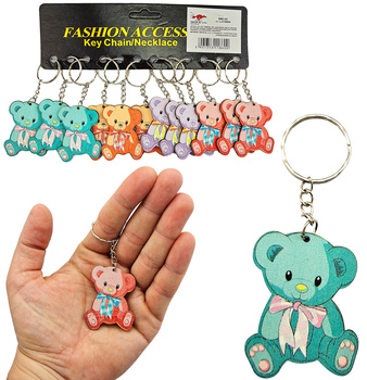 Brelok drewniany miś zestaw 12 sztuk idealny na prezent lub upominek