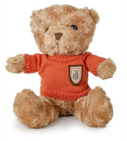 Miś kudłaty 22cm w sweterku pomarańczowy Daffi