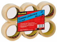 Paczka Taśma pakowa do wysyłek Scotch Hot-Melt transparentna 48mm x 66m 6 sztuk