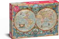 Puzzle 2000 CherryPazzi Great Discoveries World Map 50125