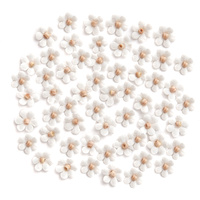 KWIATY PAPIEROWE, 1 CM, 60 SZT. BIAŁE