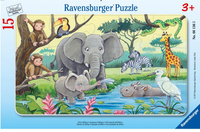 Puzzle 15 Afrykańskie zwierzęta Ravensburger