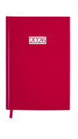 Kalendarz 2026 A5 Ekonomiczny dzienny V1 czerwony K-A5D E