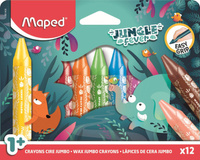 Kredki świecowe Jumbo Jungle Fever 12 kolorów