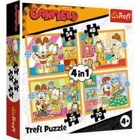Puzzle 4w1 Garfield kocha lazanię 34673