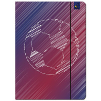 Paczka Teczka A4 z gumką Piłka bordo 5 sztuk