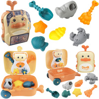 ZESTAW DO PIASKOWNICY PIASKU WALIZKA FOREMKI ŁOPATKA GRABKI + KONEWKA 8 EL.