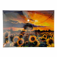 Paczka Teczka A4 kopertowa PP Słoneczniki 5 szt.