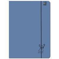 Paczka Teczka A4 z gumką Buldog denim 5 sztuk