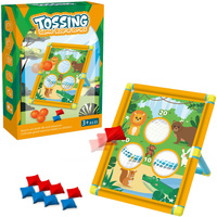 GRA ZRĘCZNOŚCIOWA RZUT DO CELU WORECZKAMI DLA DZIECI RZUCANIE PIŁKI MATA