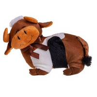 KRÓWKA MASKOTKA PLUSZOWA MIĘKKA PRZYTULANKA ZABAWKA DZIECI FARMA PREZENT