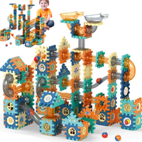 	KLOCKI KONSTRUKCYJNE EDUKACYJNE TOR KULOWY DUŻY ZESTAW DO SKŁADANIA 487 ele