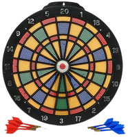 TARCZA DART GRA RZUTKI GRA LOTKI 41 CM 6 SZTUK 2W1