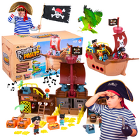 Statek Piracki Rozkładany Z Akcesoriami Lalki Piraci Arkusz Naklejek