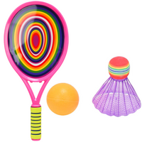 Rakietki kolorowe zestaw paletek do gier na świeżym powietrzu ogrodzie
