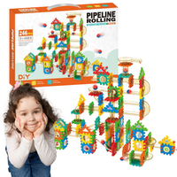 	KLOCKI KONSTRUKCYJNE EDUKACYJNE TOR KULOWY DUŻY ZESTAW DO SKŁADANIA 246 ele