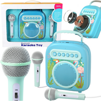 Zestaw Do Karaoke Dla Dzieci 2 Mikrofony Głośnik Funkcja Bluetooth Muzyka