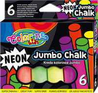 Colorino kids kreda kolorowa neonowa jumbo w pudełku 6 kolorów